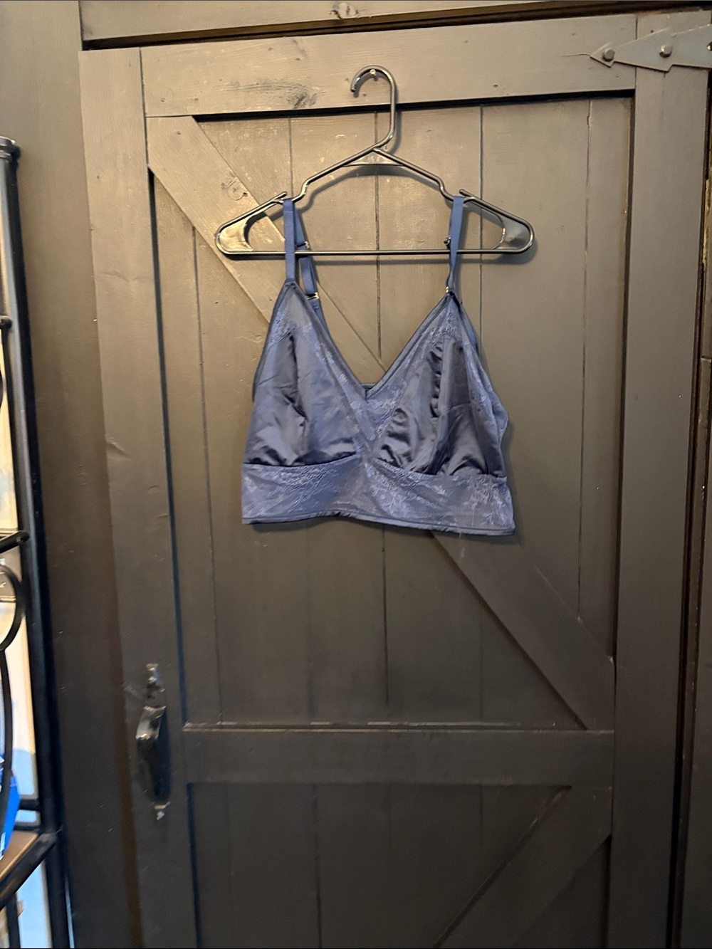 Auden Navy Lace-Trim Bralette